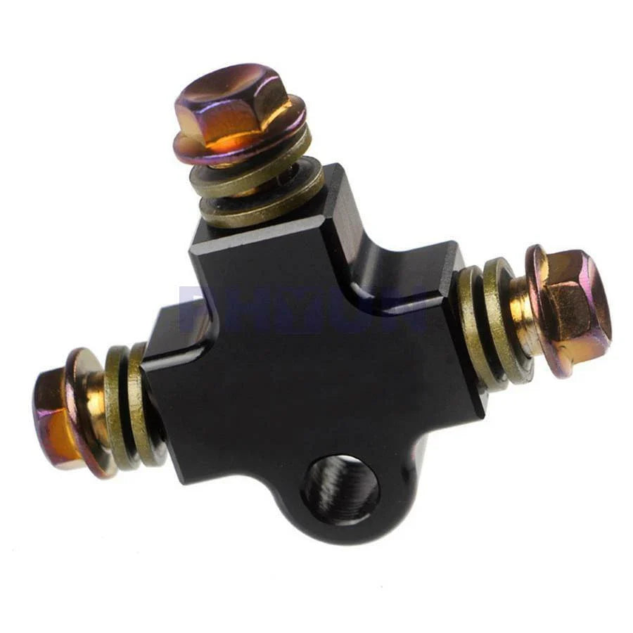 3-Way Hydraulic Brake Hose Pipe Tee Connector for Universal Motorcycle