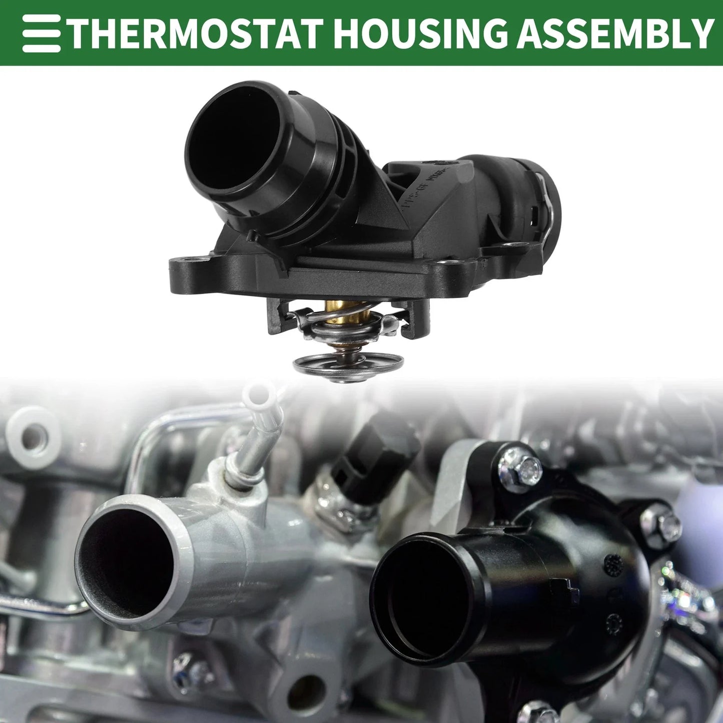 Engine Coolant Thermostat Housing Assembly for BMW 328i 128i Z4 X3 X5 335i