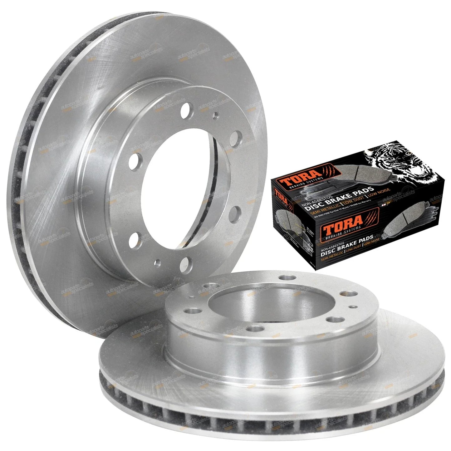 Front Disc Brake Rotors + Pads for Hilux GGN25 KUN25 KUN26 TGN26 (2005–2016)