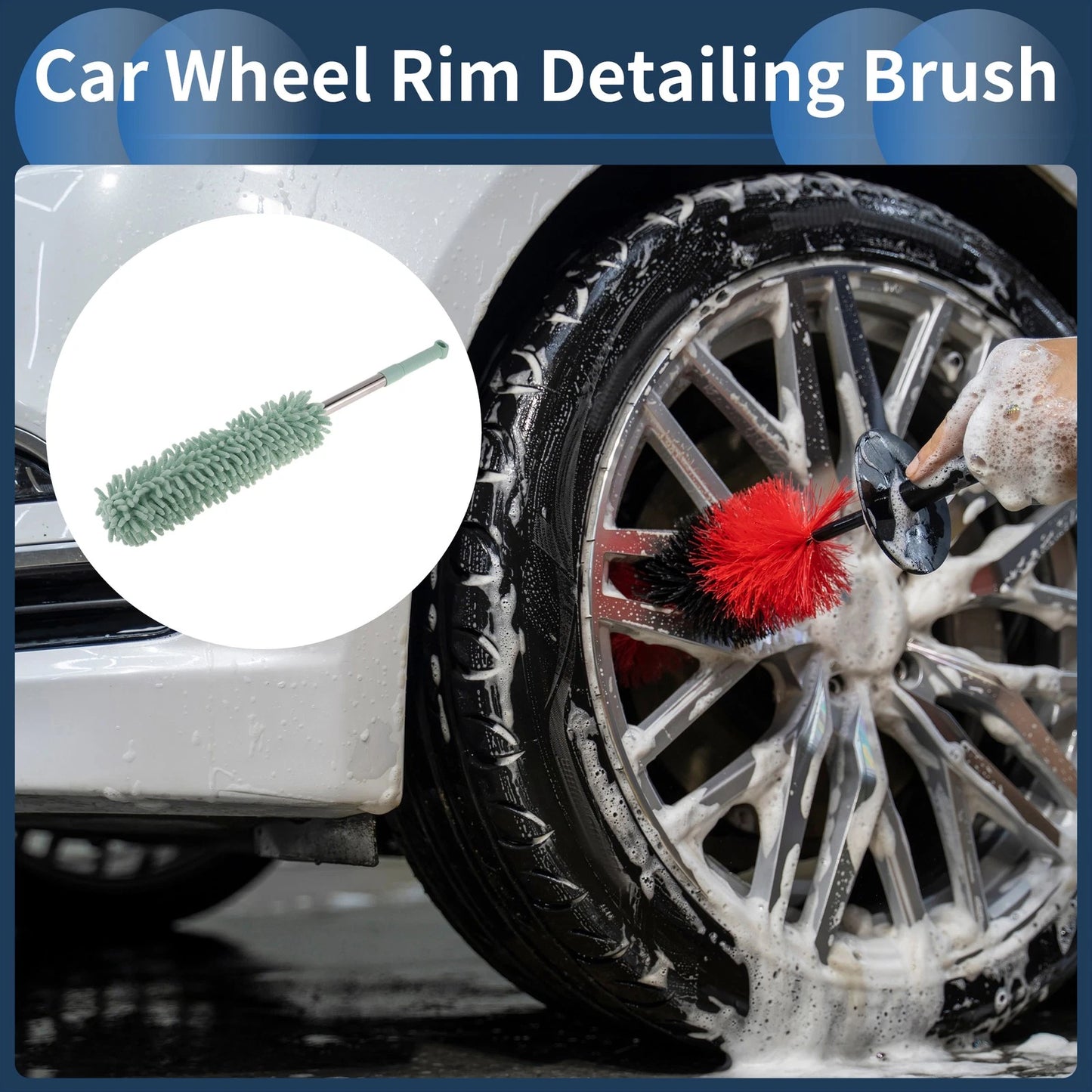 Car Wheel Brush for Universal Use (60-100cm / 23.62"-39.37")