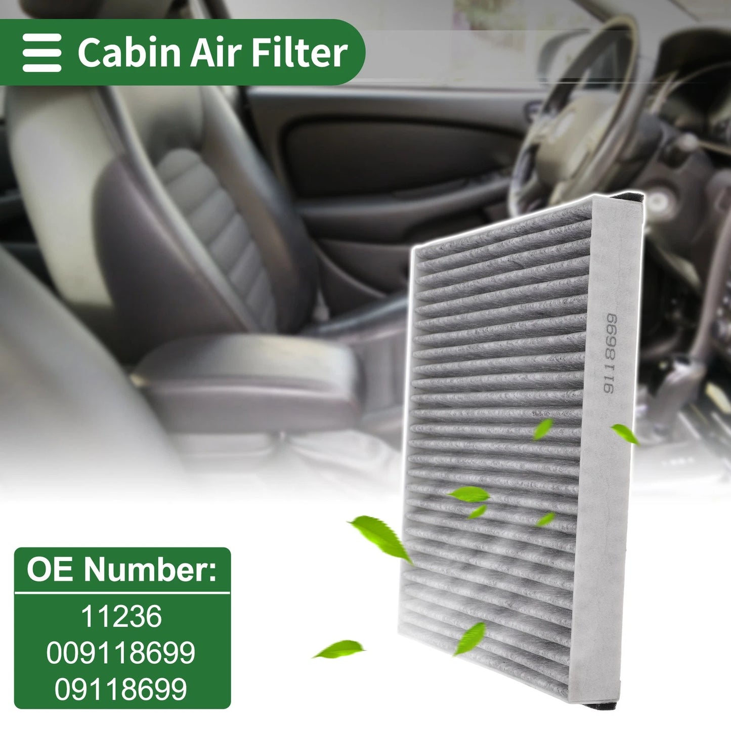 Cabin Air Filter for Opel Astra G Cabriolet (1998–2000) No.11236