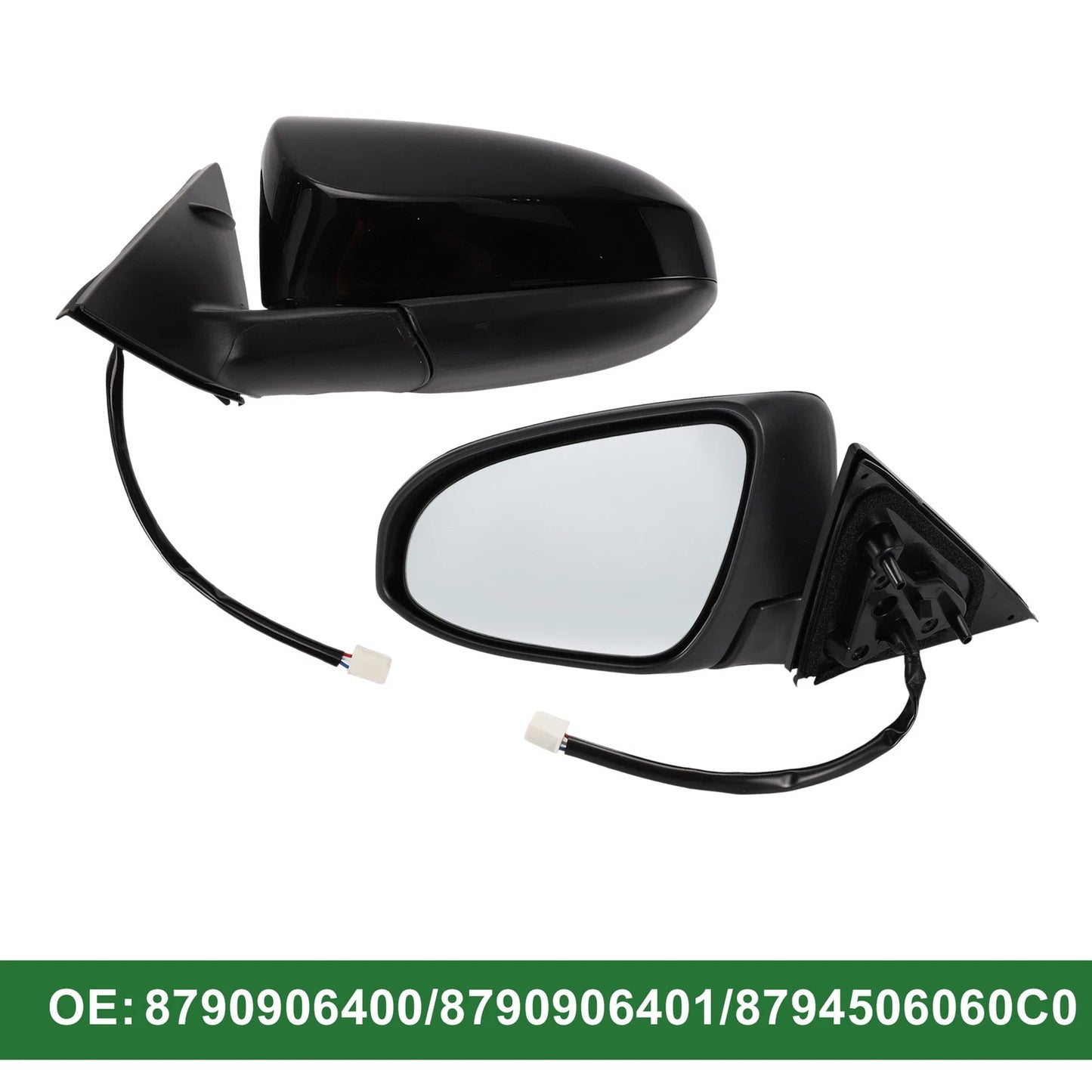 Left Door Mirror for Toyota Camry (Manual Folding, Gloss Black)