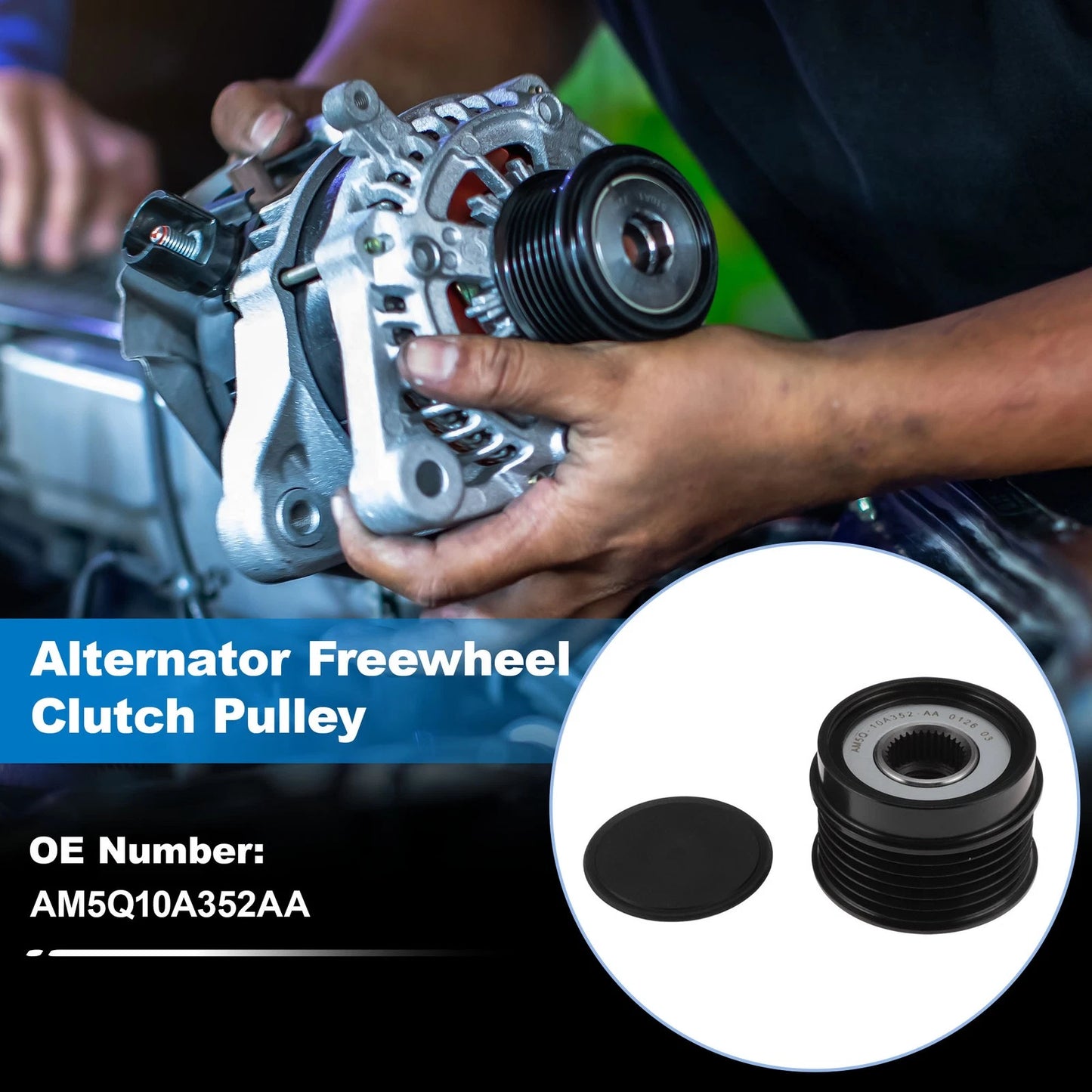 Alternator Freewheel Clutch Pulley AM5Q10A352AA for Ford C-MAX II (2010–2020)