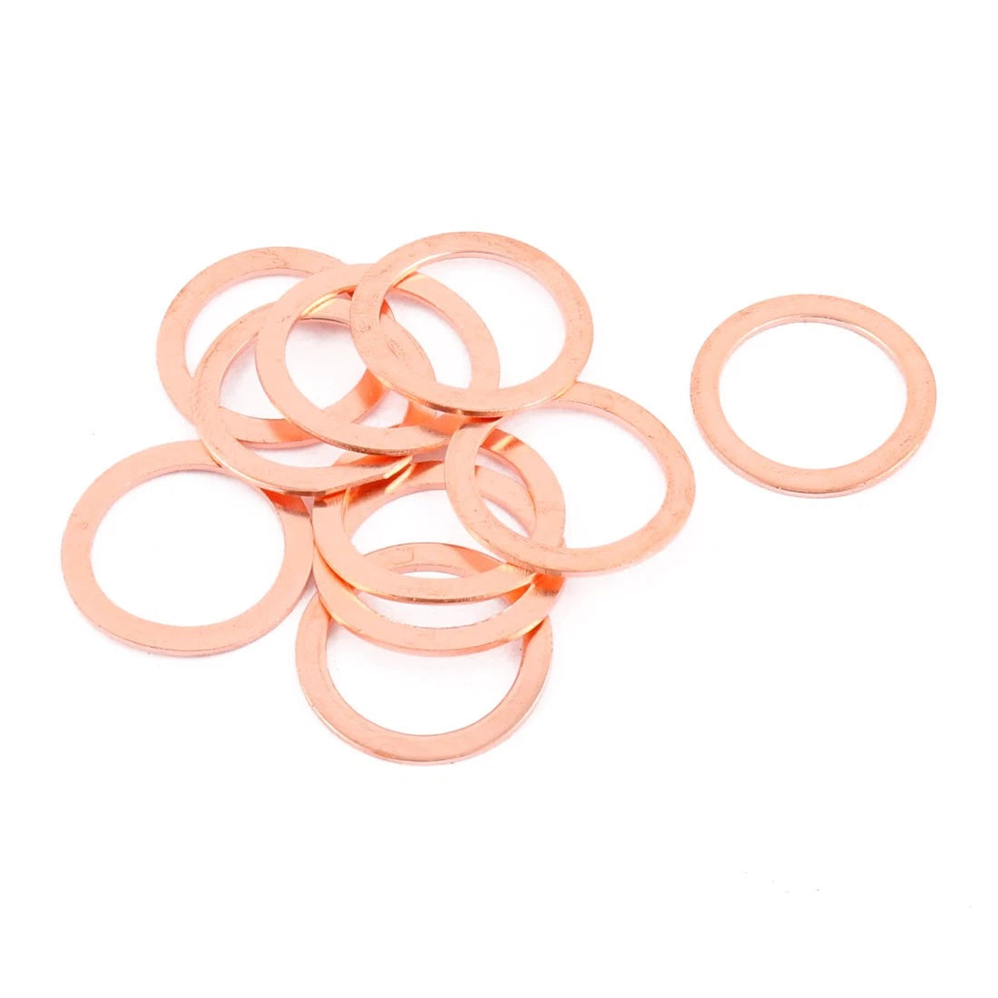 10pcs Flat Ring Copper Crush Washer Sealing Gasket for Universal