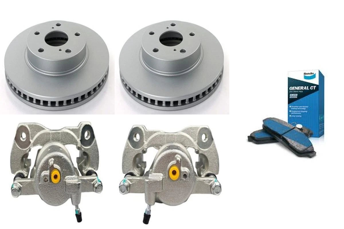 Disc Brake Rotors Pads Calipers Kit for Toyota Corolla (2007–2019)