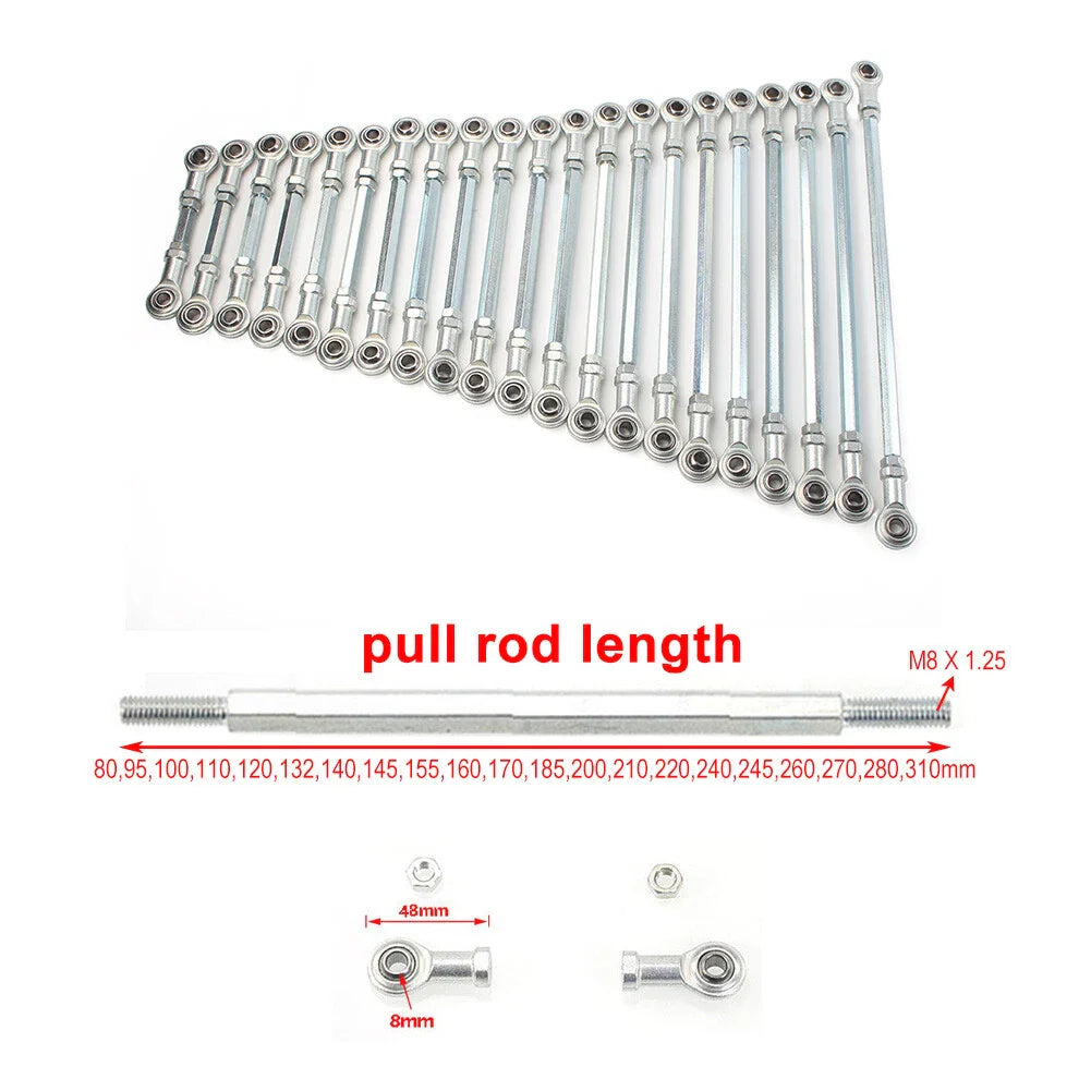 100mm M8 Ball Joiner Bolt Tie Rod for ATV Go Kart Buggy Quad Dirt Pit Bike