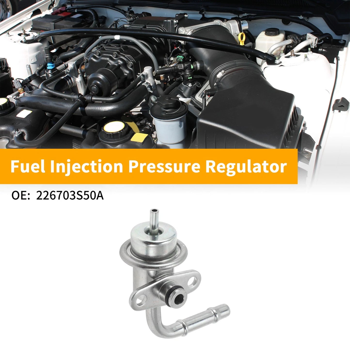 Fuel Pressure Regulator for Nissan Xterra (1998–2004) No. 226703S50A Metal 20-70 Psi