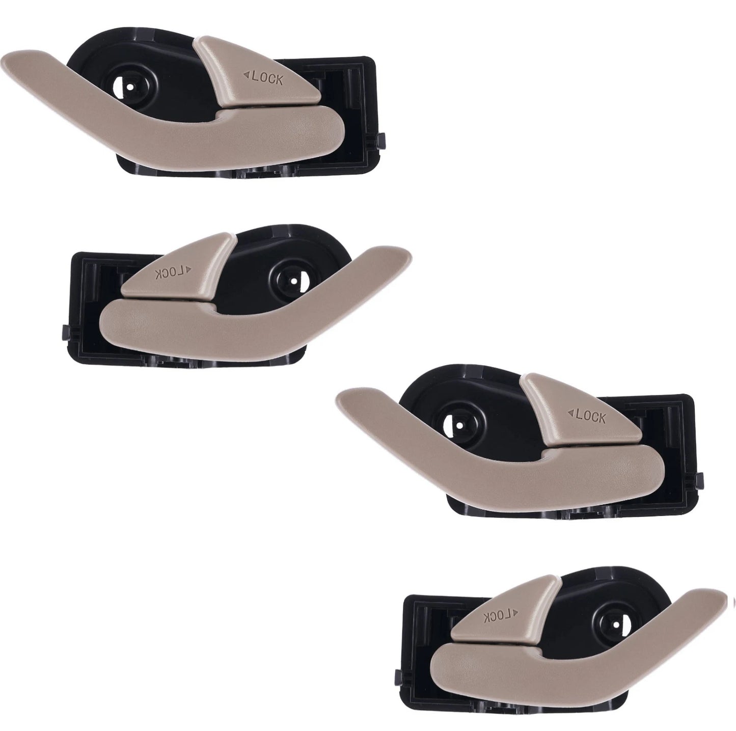 Set of 4 Beige Inner Door Handles for Ford Escape (2001–2012)