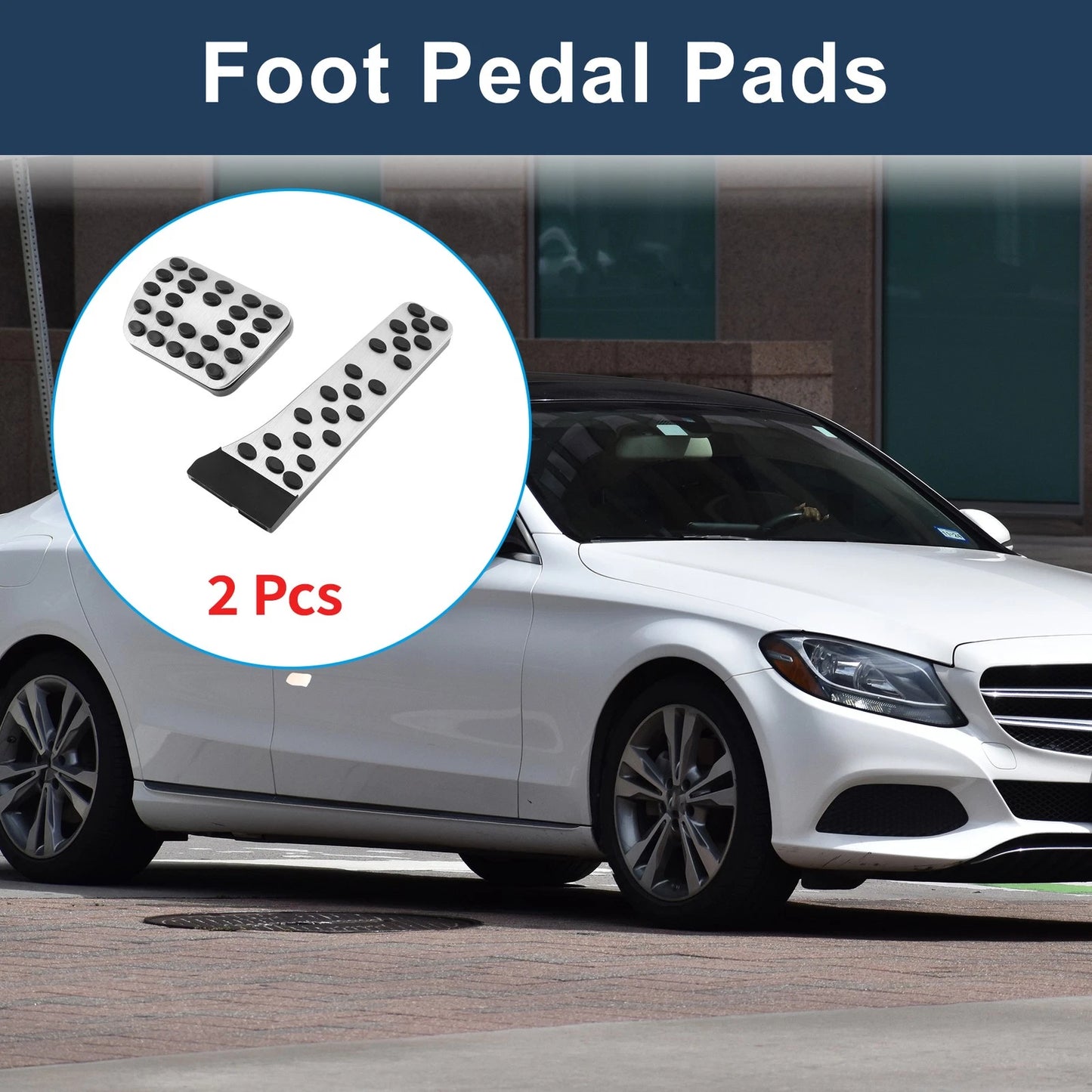 2 Pcs Automatic Foot Accelerator Pedal Covers for Universal Fit (2010–2023)
