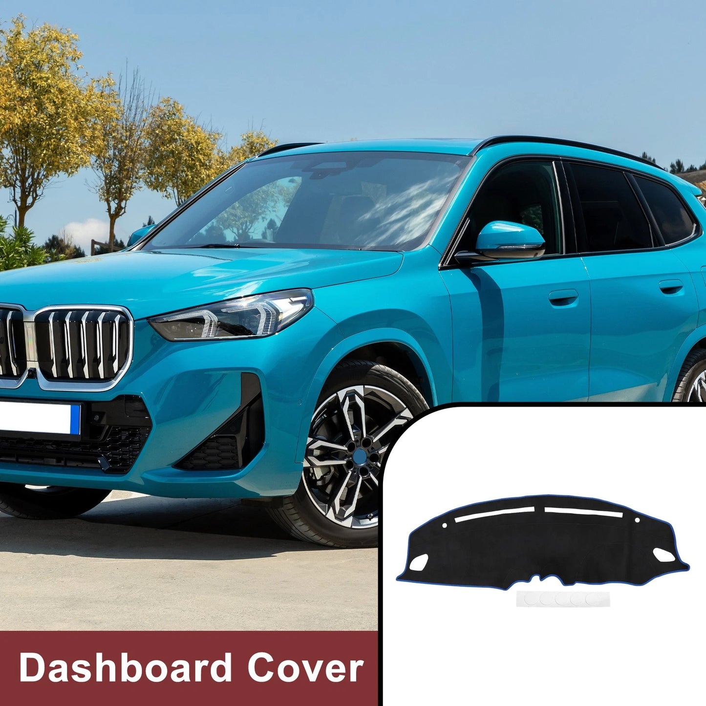 Dashboard Cover Mat for Suzuki Swift ZC33S/13S/53S/C83S (2017–2023) Black Blue