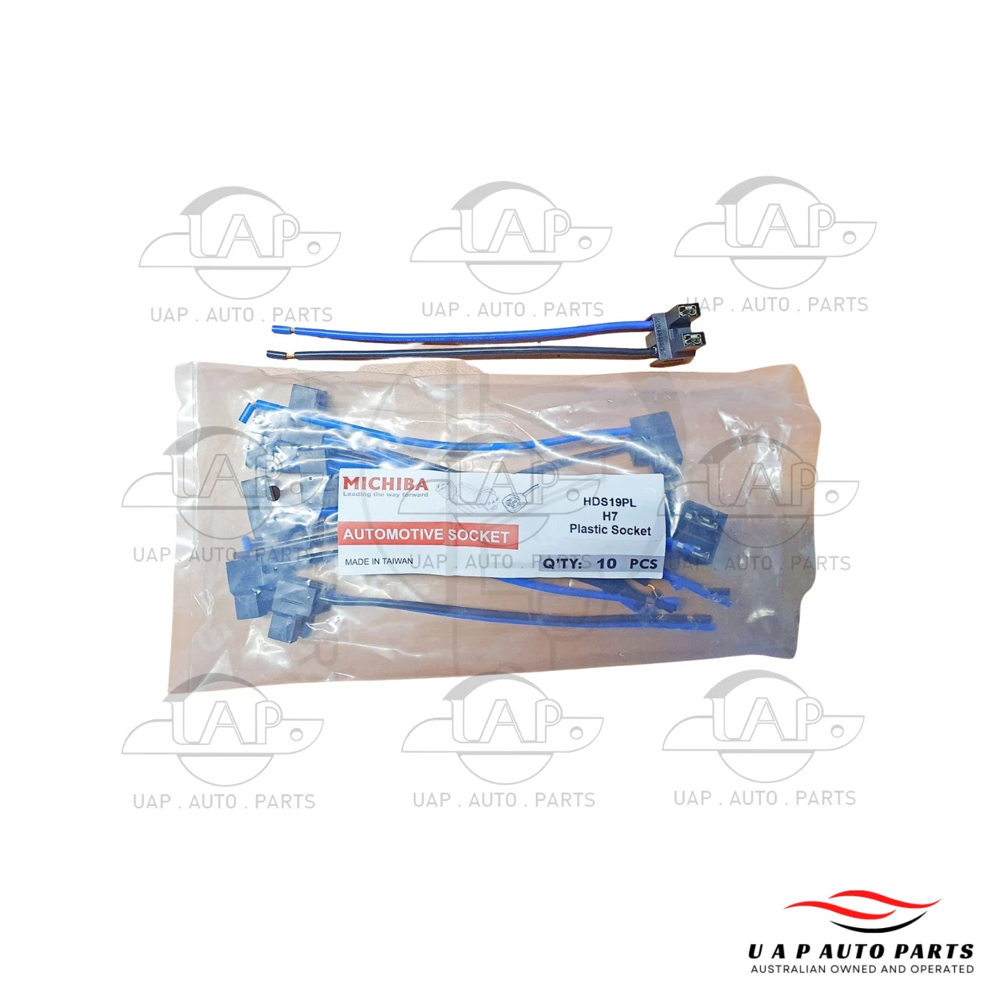 Set of 10 H7 Headlight Bulb Socket Wire Harness for Automotive