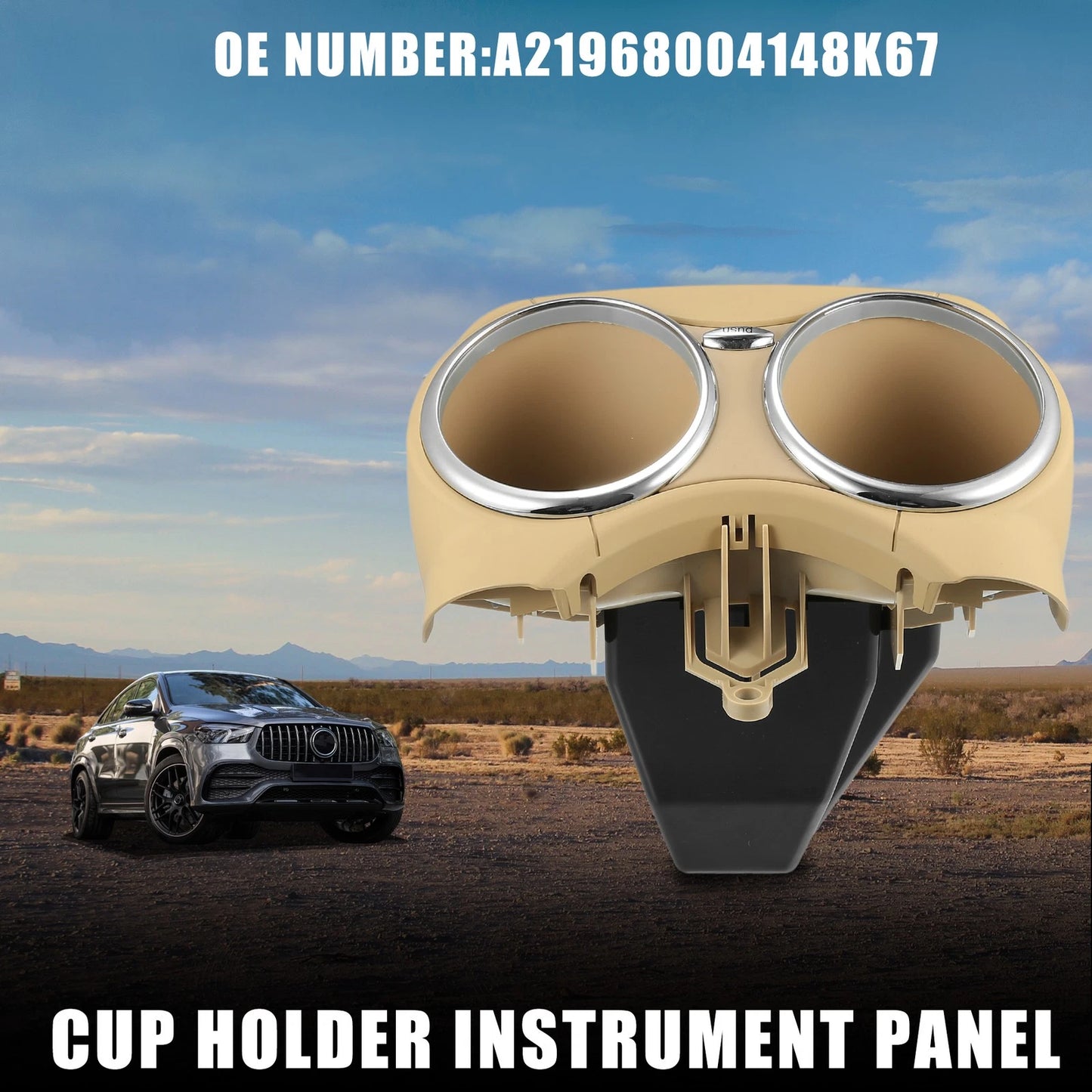 Cup Holder for Mercedes-Benz W219 (2006–2011) No.A21968004148K67 Beige