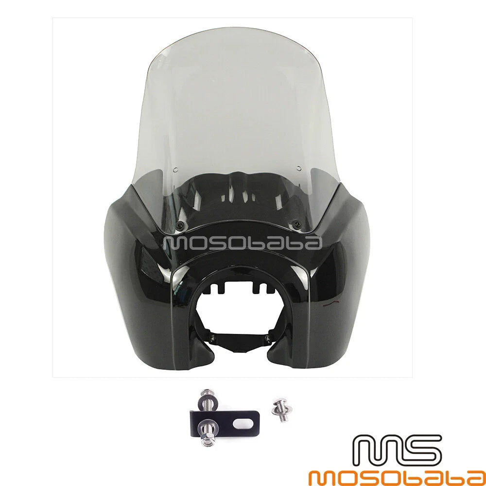 Clear ABS Headlight Fairing Windshield for Harley Street Bob FXBB 2018-2021