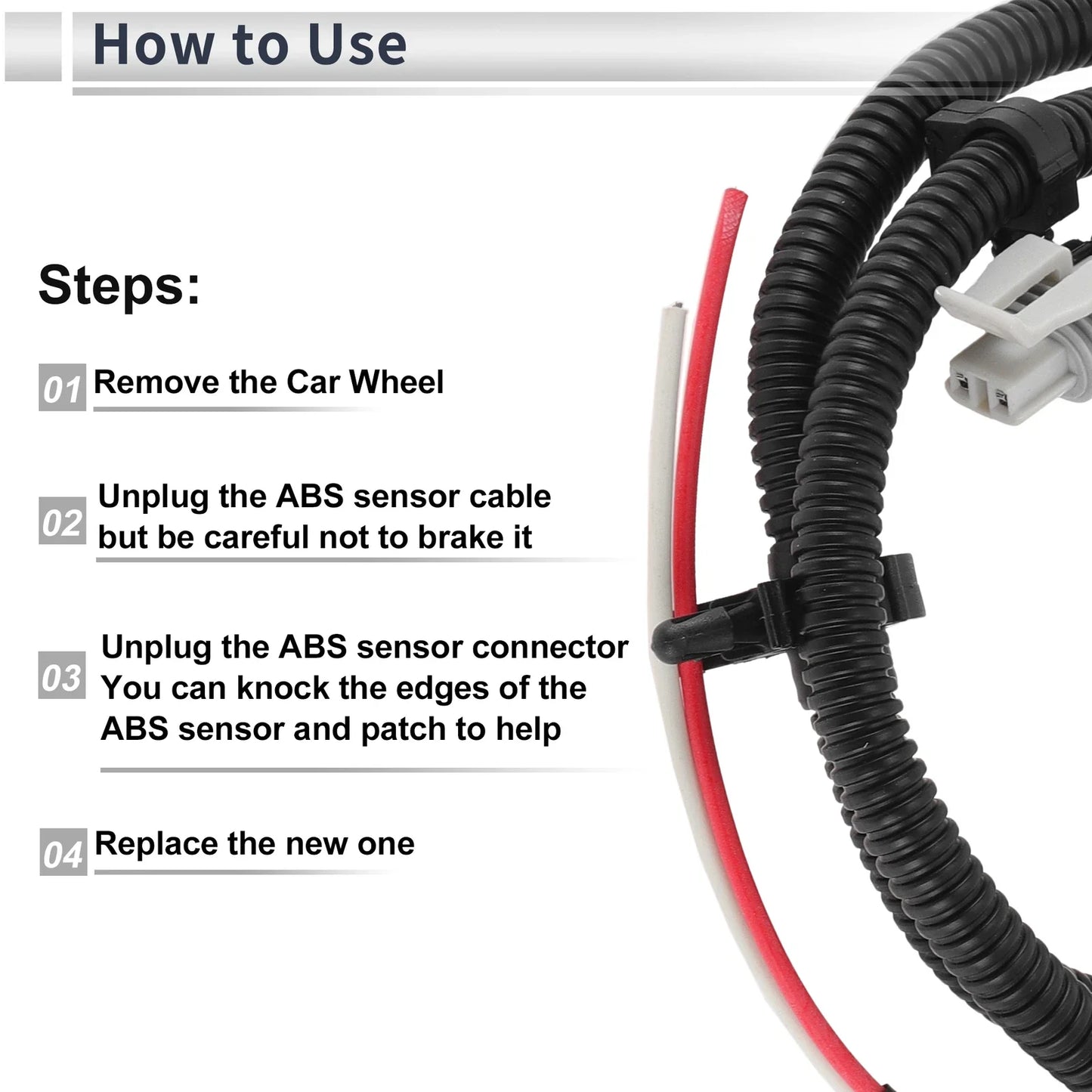 ABS Wheel Speed Sensor for Chevrolet Impala (2000-2012) 1 x Front Left/Right
