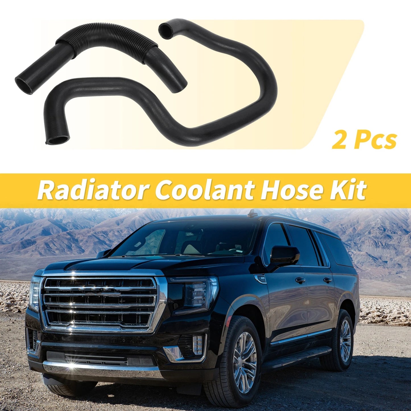 2Pcs Upper Lower Radiator Hose Set for GMC Yukon (2007–2014) No. 22827731/22827735