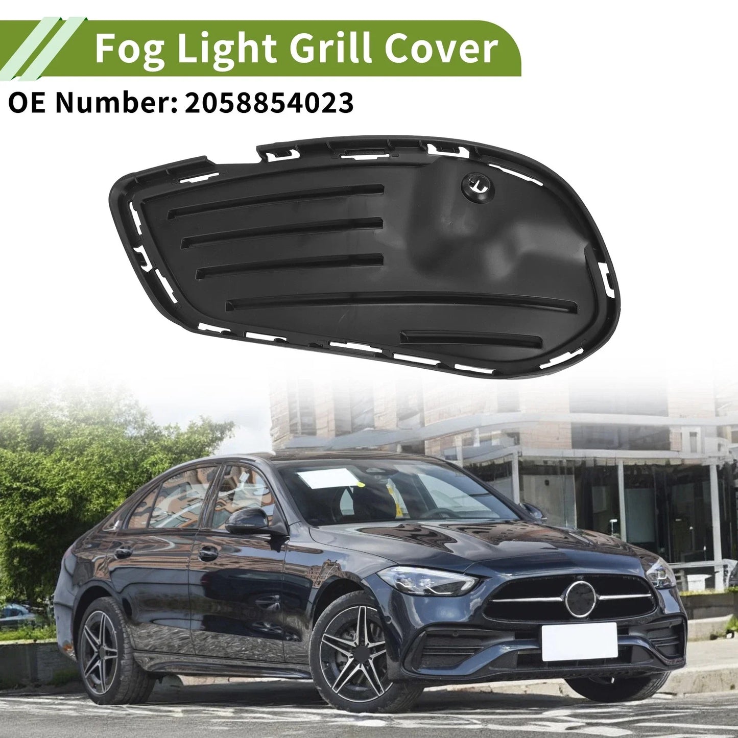 Front Left Fog Light Grill for Mercedes-Benz C300 (2017-2018)
