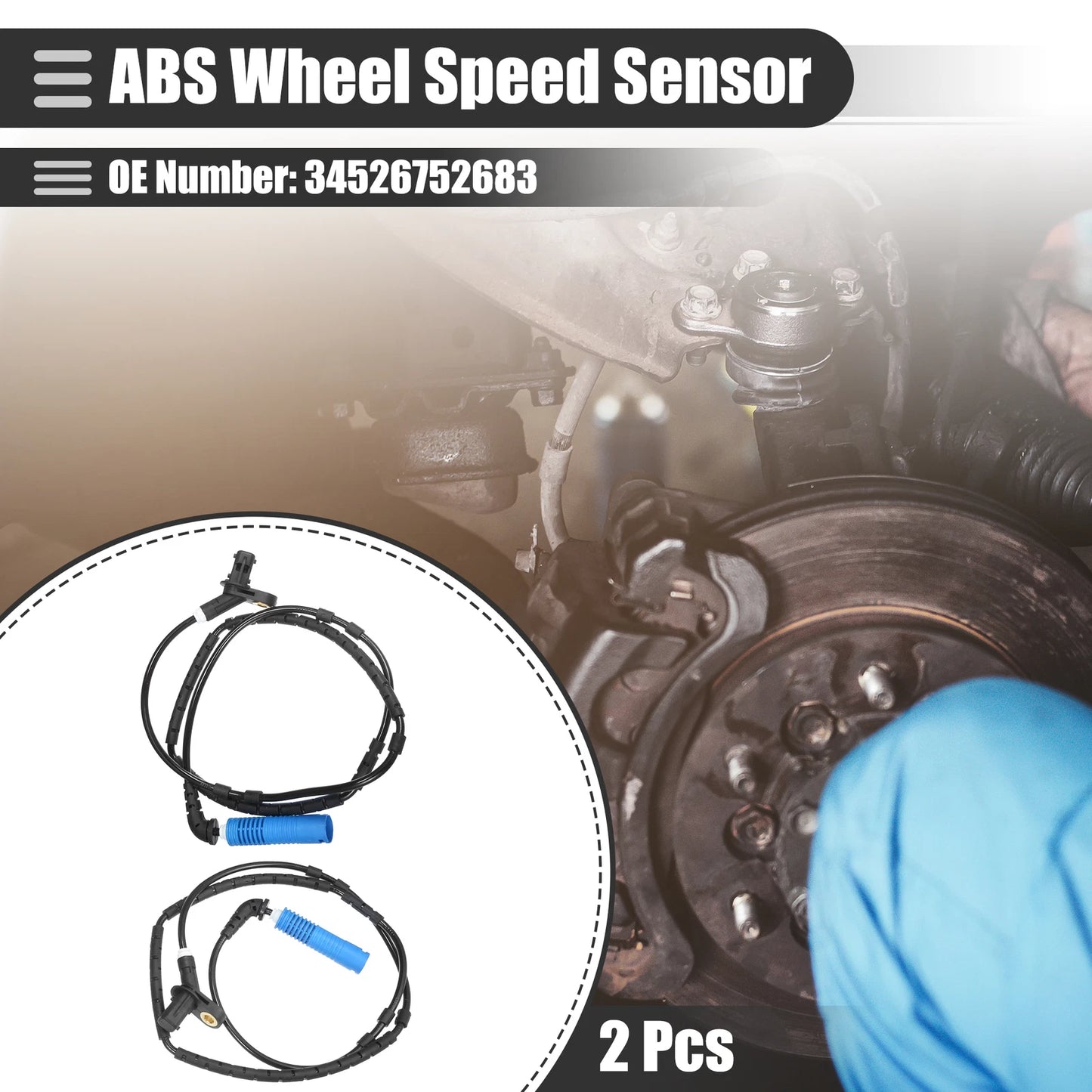 ABS Sensor Set of 2 for BMW 325Ci (2001–2006) No. 34526752683