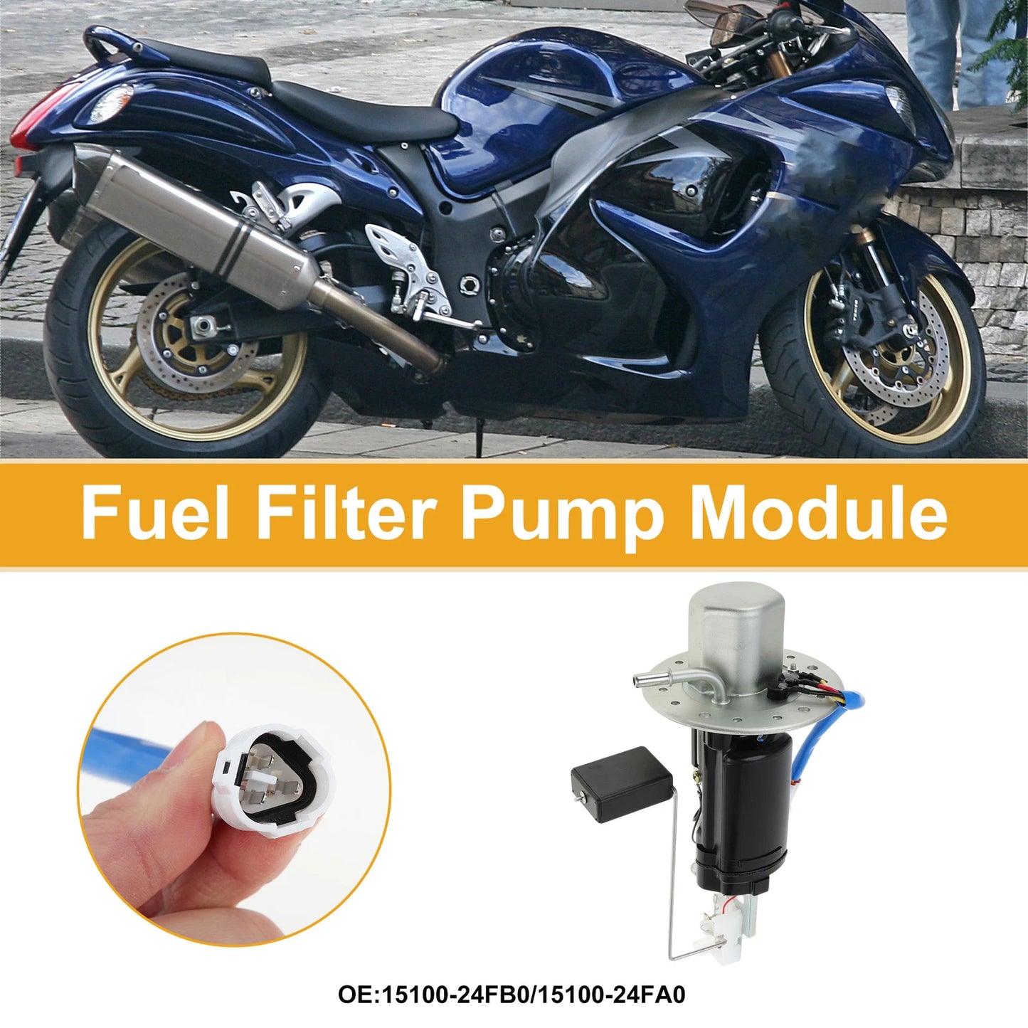 Fuel Pump Assembly for Suzuki Hayabusa GSX1300R GSX1300RZ (1999–2007) No.15100-24FA0