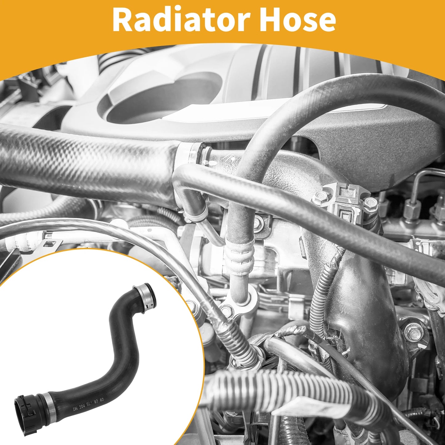 Radiator Hose for Mercedes-Benz C-Class E-Class GLK-Class (No.A2045018782) Rubber