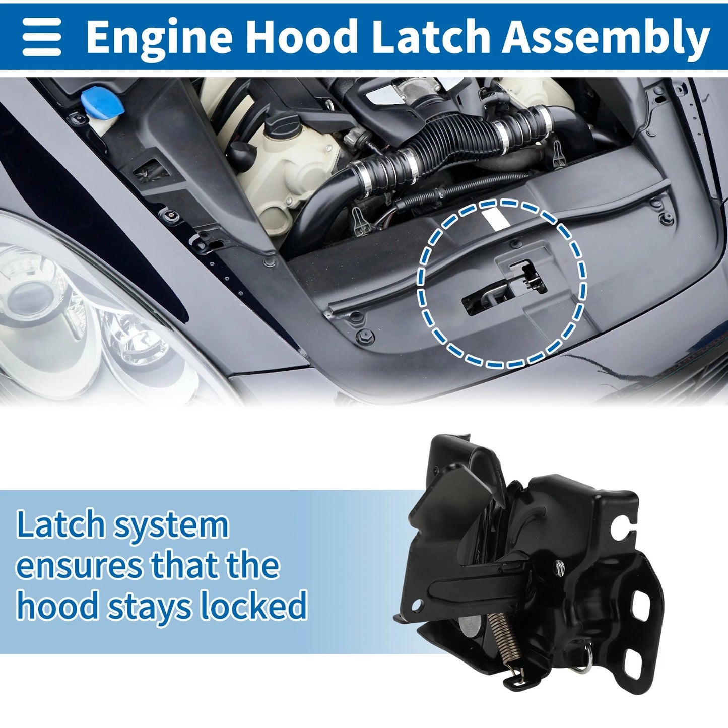 Hood Latch Assembly for Jeep Compass (2007–2010) No. 5160032AC