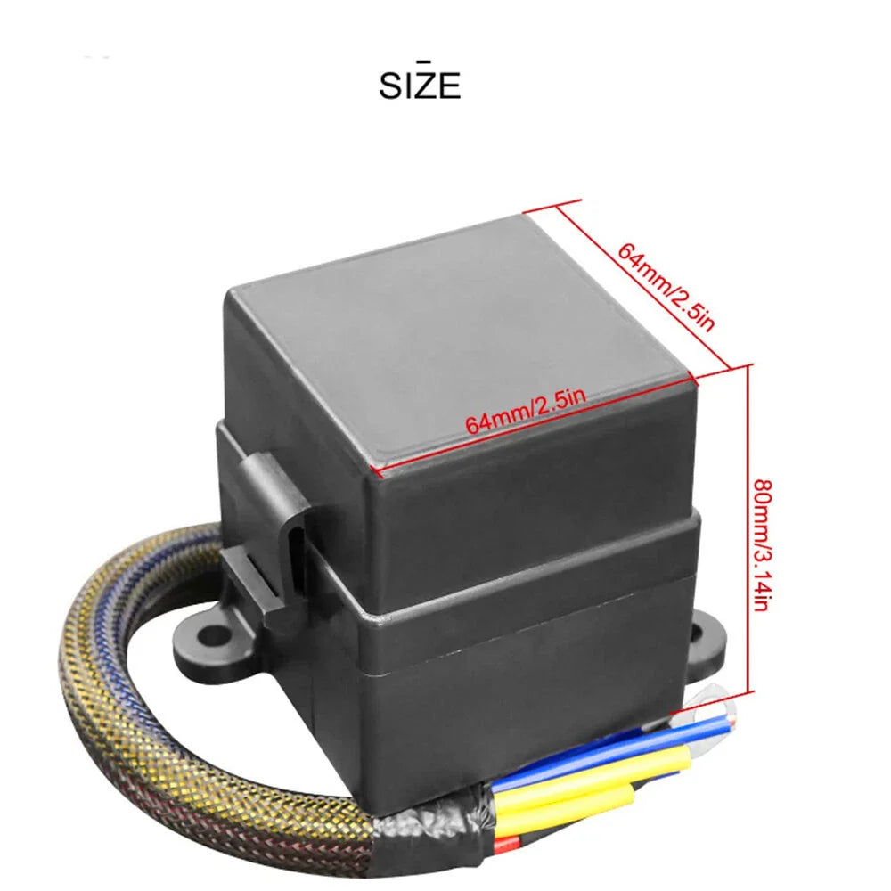 12V Universal Pre-Wired Fuse Relay Box w/ 4Pin 80A Relays & 6 Fuses