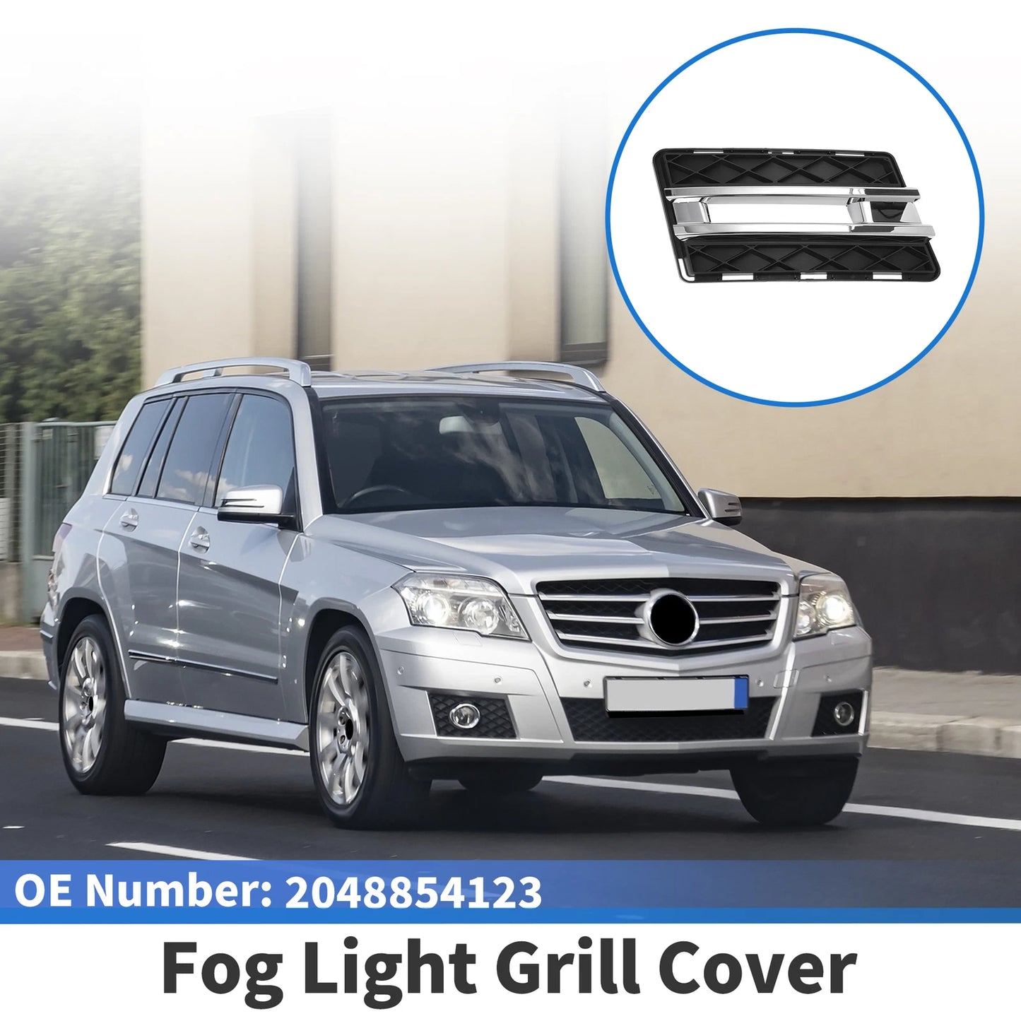 1pc Fog Light Grill for Mercedes-Benz GLK-Class (2008–2015) No. 2048854123