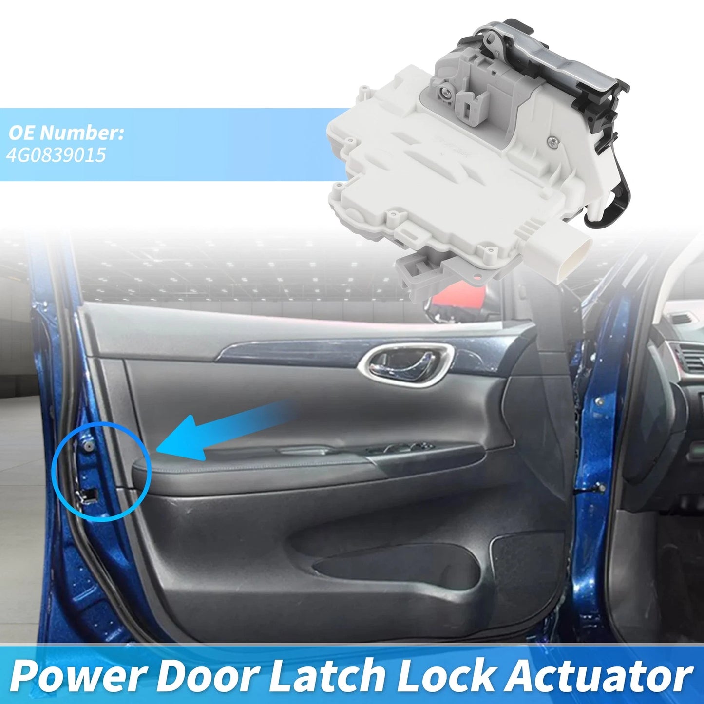 Set of 2 Rear Left Power Door Lock Actuators for Audi A7 Sportback (2012–2018)