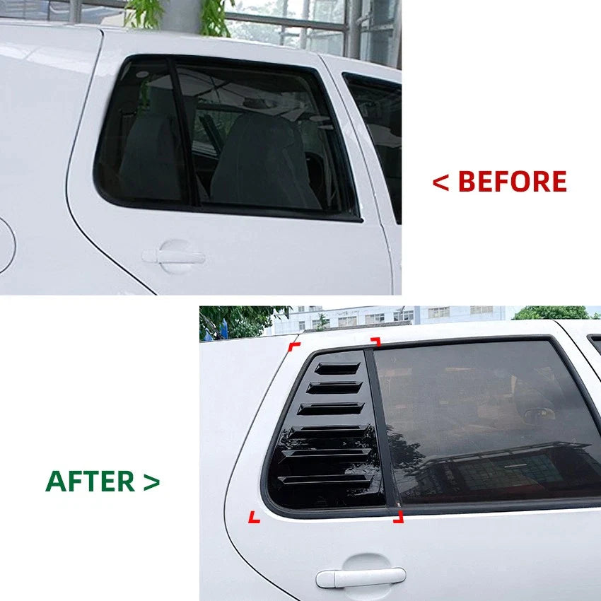 Glossy Black Rear Window Louver Cover for Golf MK4 5-Door Hatchback (1997–2004)