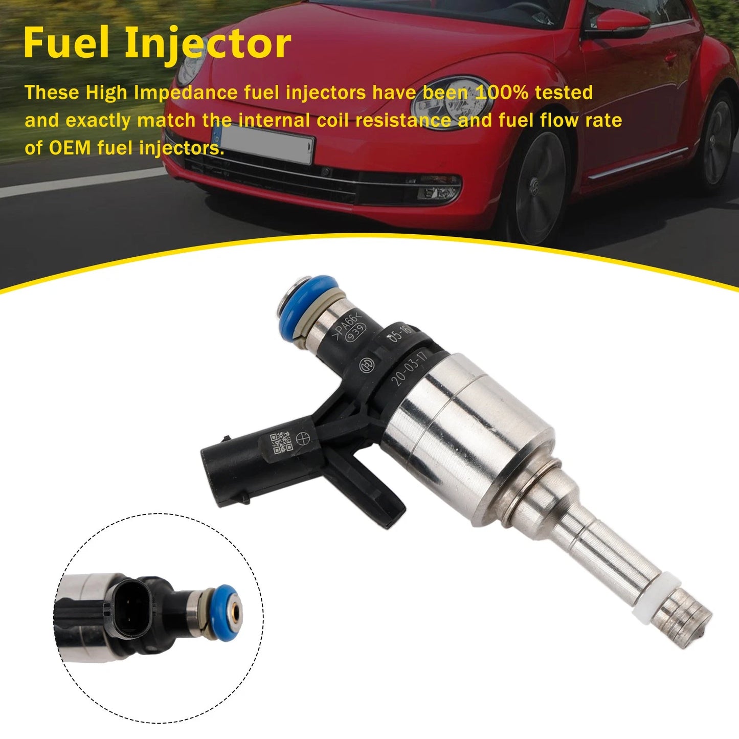 Set of 4 Fuel Injectors 16600-1KT0A for Nissan Versa 1.6L L4 (2012–2015)