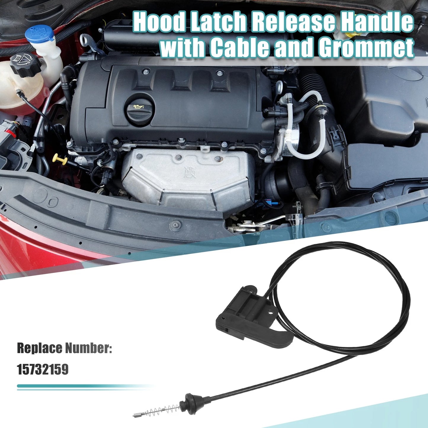 Hood Latch Release Cable for Chevrolet Blazer (1995–2001) No. 15732159