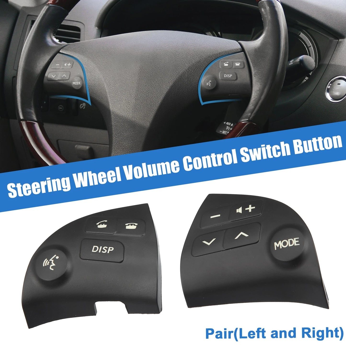 2X Steering Wheel Volume Control Switch Button for Lexus 84250-33190-C0