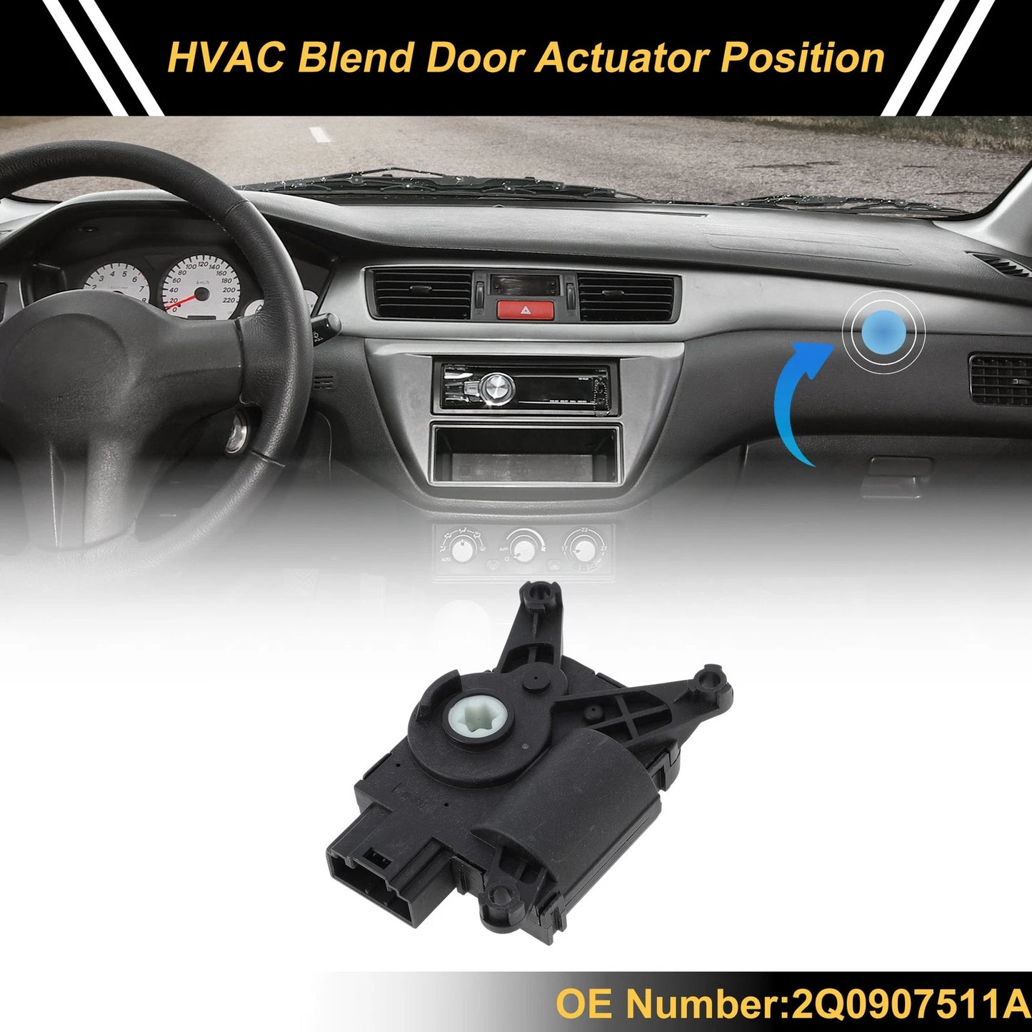 HVAC Heater Blend Door Actuator for Volkswagen Tiguan (2012–2016) No. 2Q0907511A