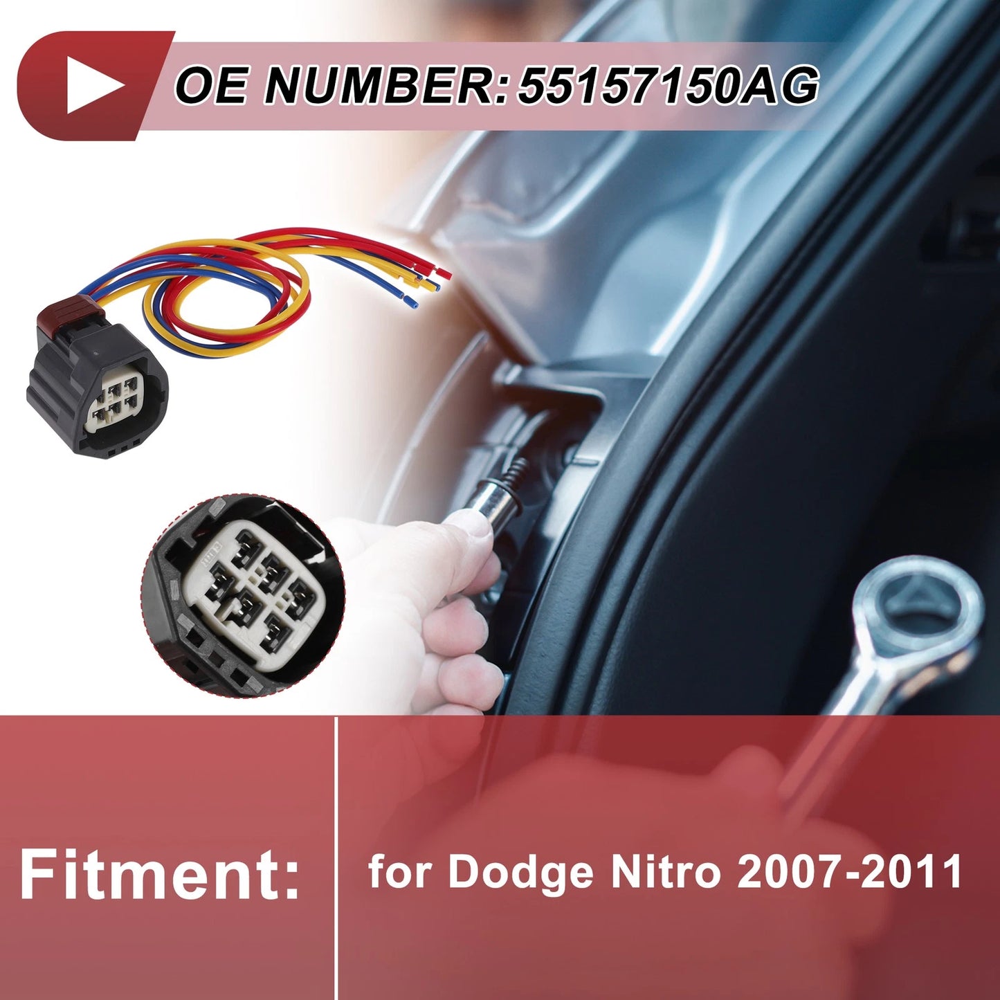 Taillight Socket Wiring Harness for Dodge Nitro (2007–2011) No. 55157150AG