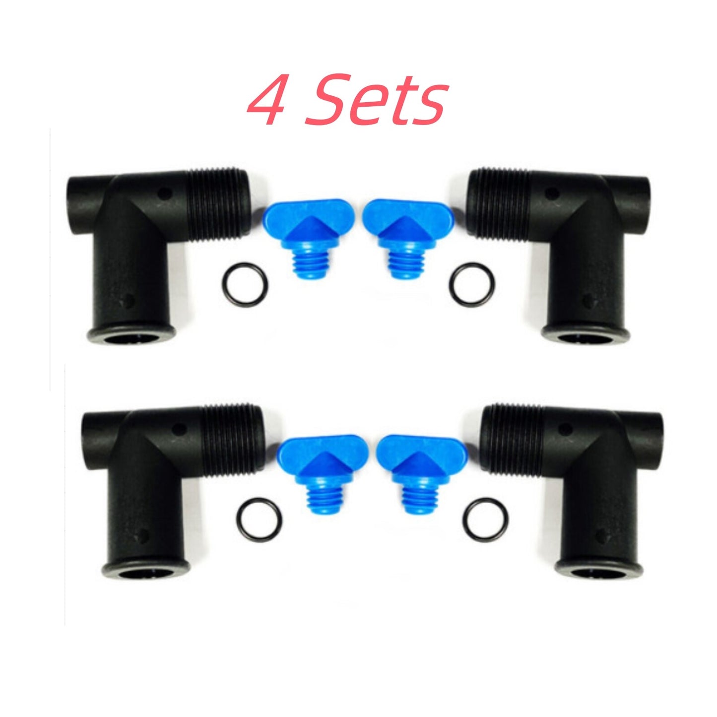 Set of 4 MerCruiser Drain Elbow Assemblies for V6