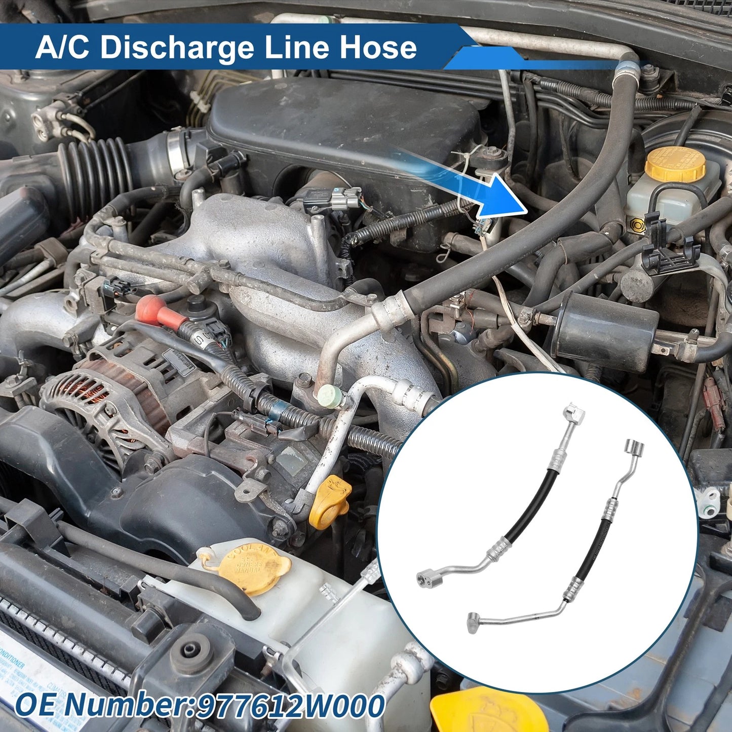 A/C Refrigerant Liquid Hose for Hyundai Santa Fe (2013–2018) No. 977612W000