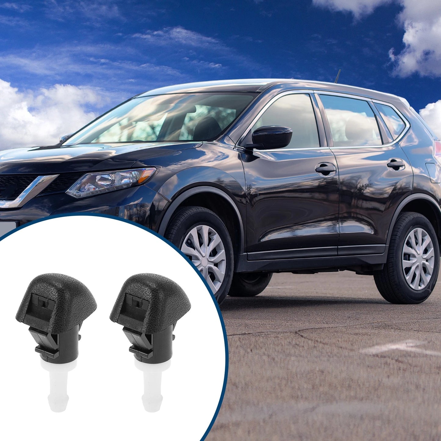 2 Pcs Front Windshield Washer Nozzles for Subaru Outback Legacy
