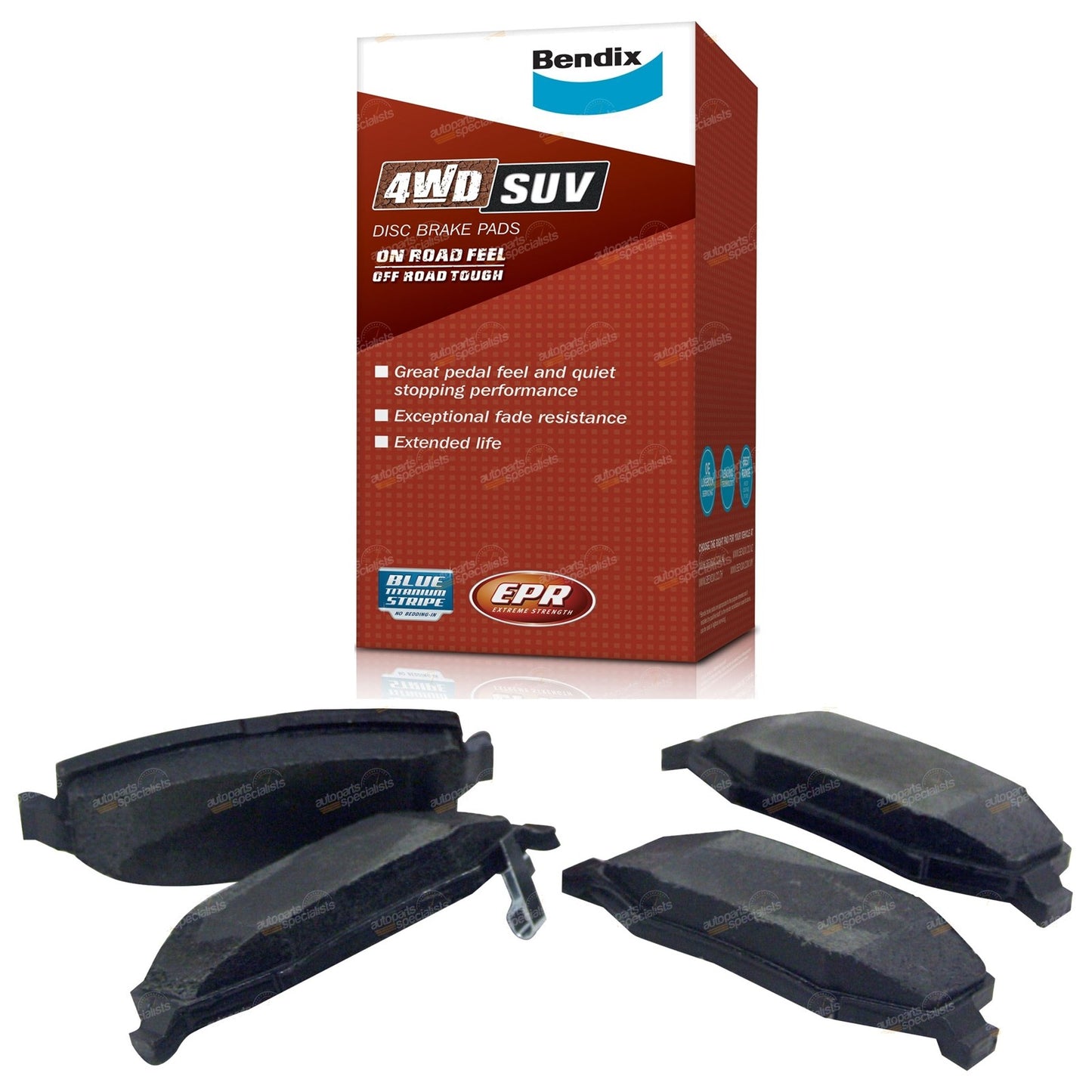 Set of 4 Rear Disc Brake Pads for Jeep Wrangler JK (2007–2018)