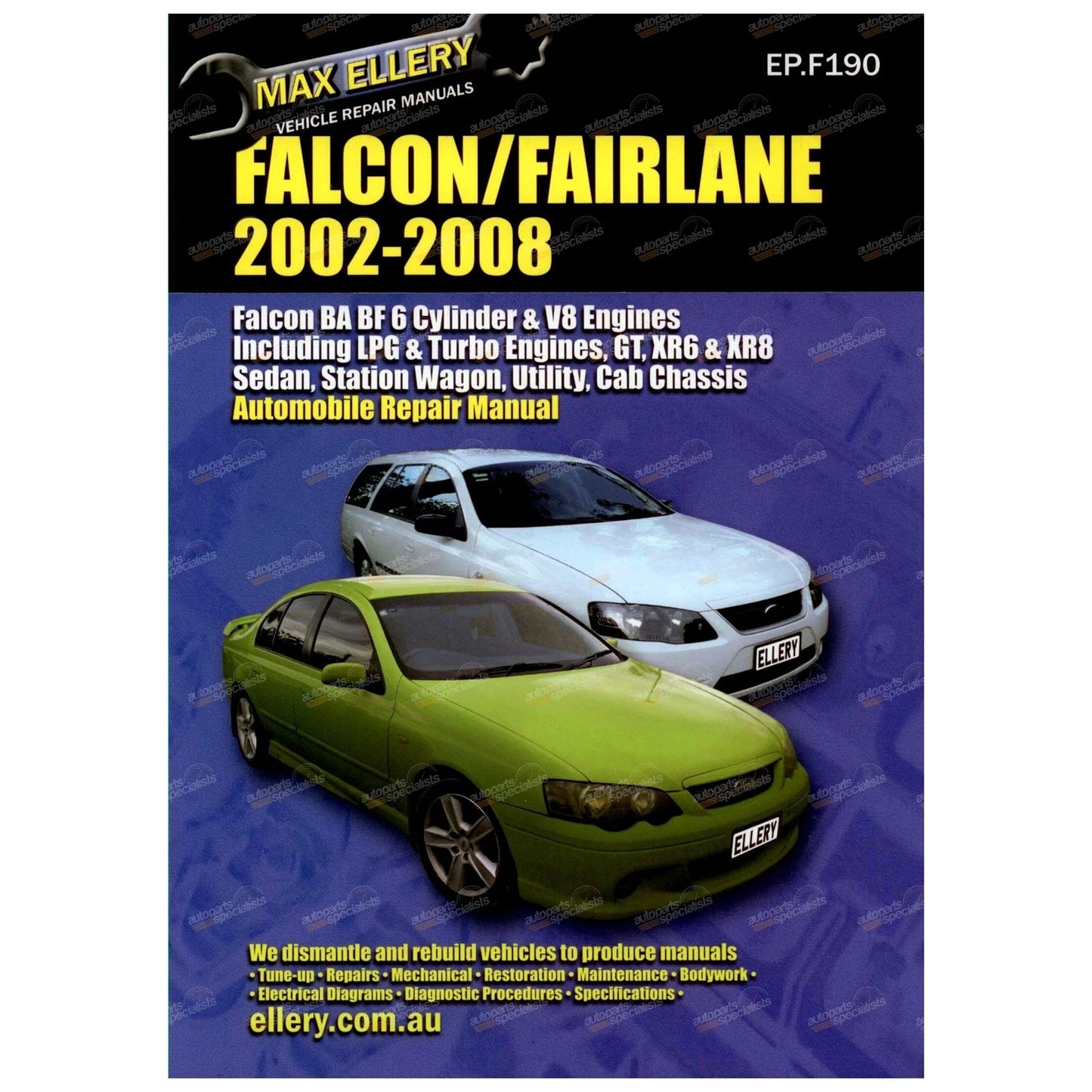 Workshop Repair Manual for Ford Falcon (2002–2008) BA BF XR6 XR8 Fairmont