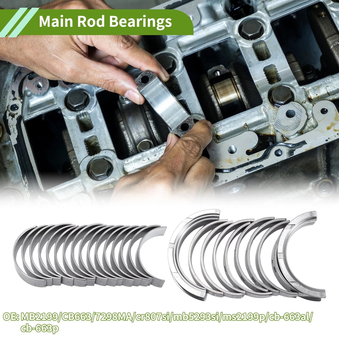 26 x Crankshaft Main Rod Bearings for Chevrolet Gen III IV LS 4.8-6.2