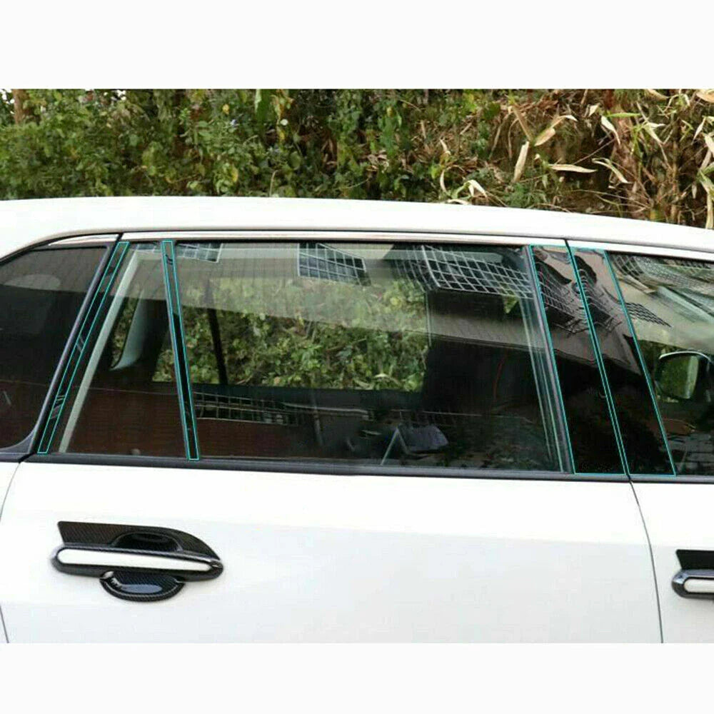 10pcs Glossy Black Pillar Posts Door Window Trim for TOYOTA RAV4 (2019–2023)