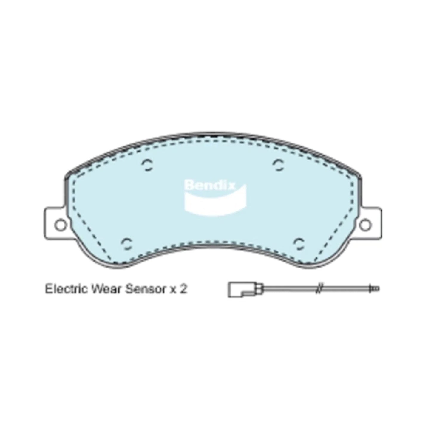 Heavy Duty Front Disc Brake Pad Set for Ford Transit Van (2006-2010)