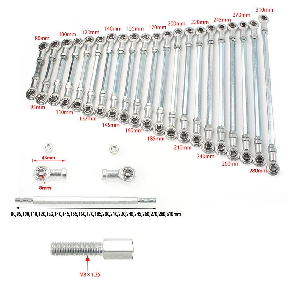 132mm Ball Joiner Bolt Tie Rod for 50/70cc ATV Go Kart Buggy Quad