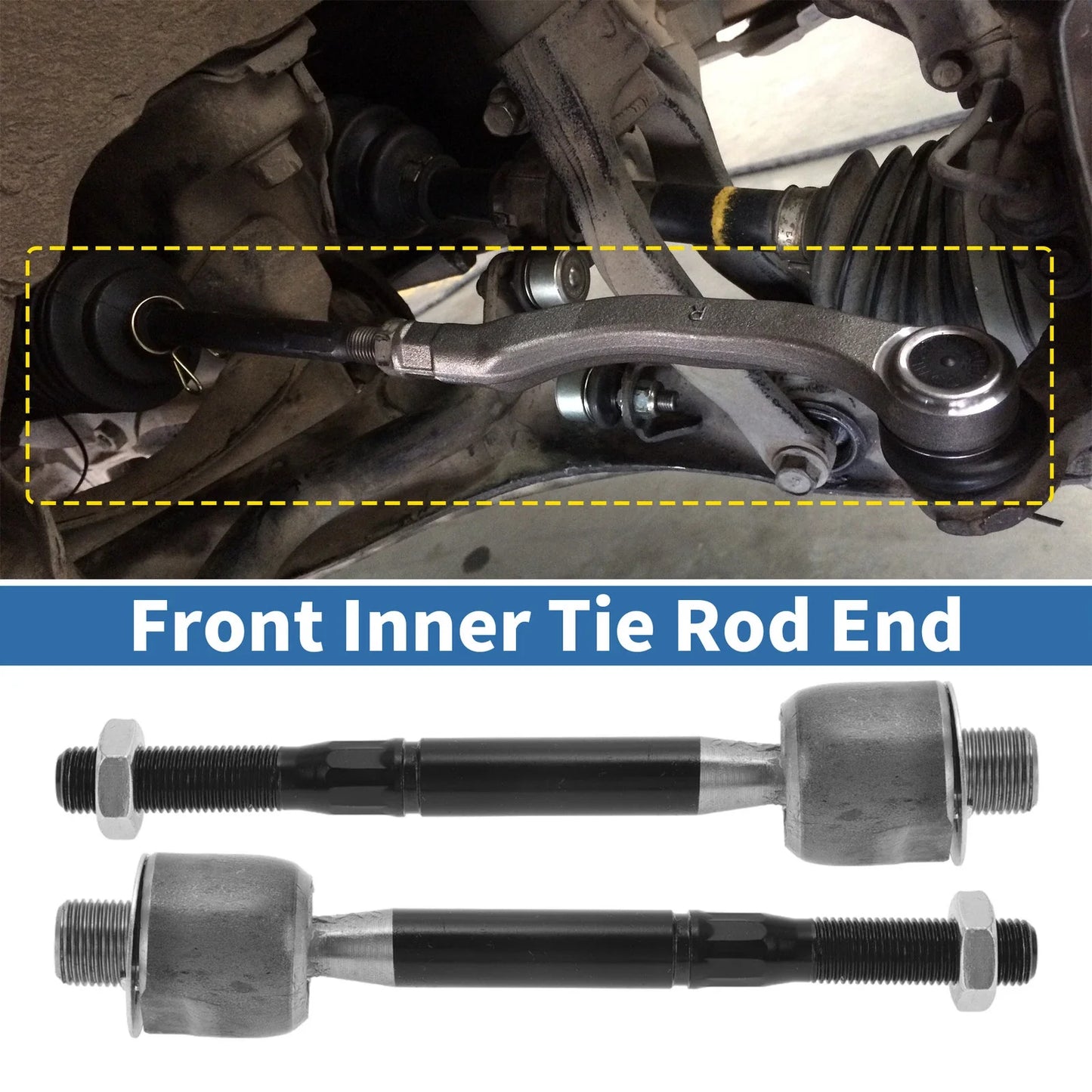 2 x Front Inner Tie Rod End Links for Lexus LS430 (2001-2006)