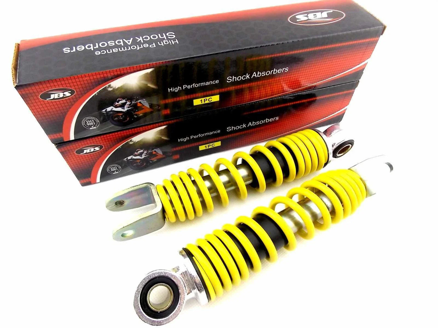 195mm Rear Shock Absorbers for PY50 PEEWEE - Yellow/Chrome