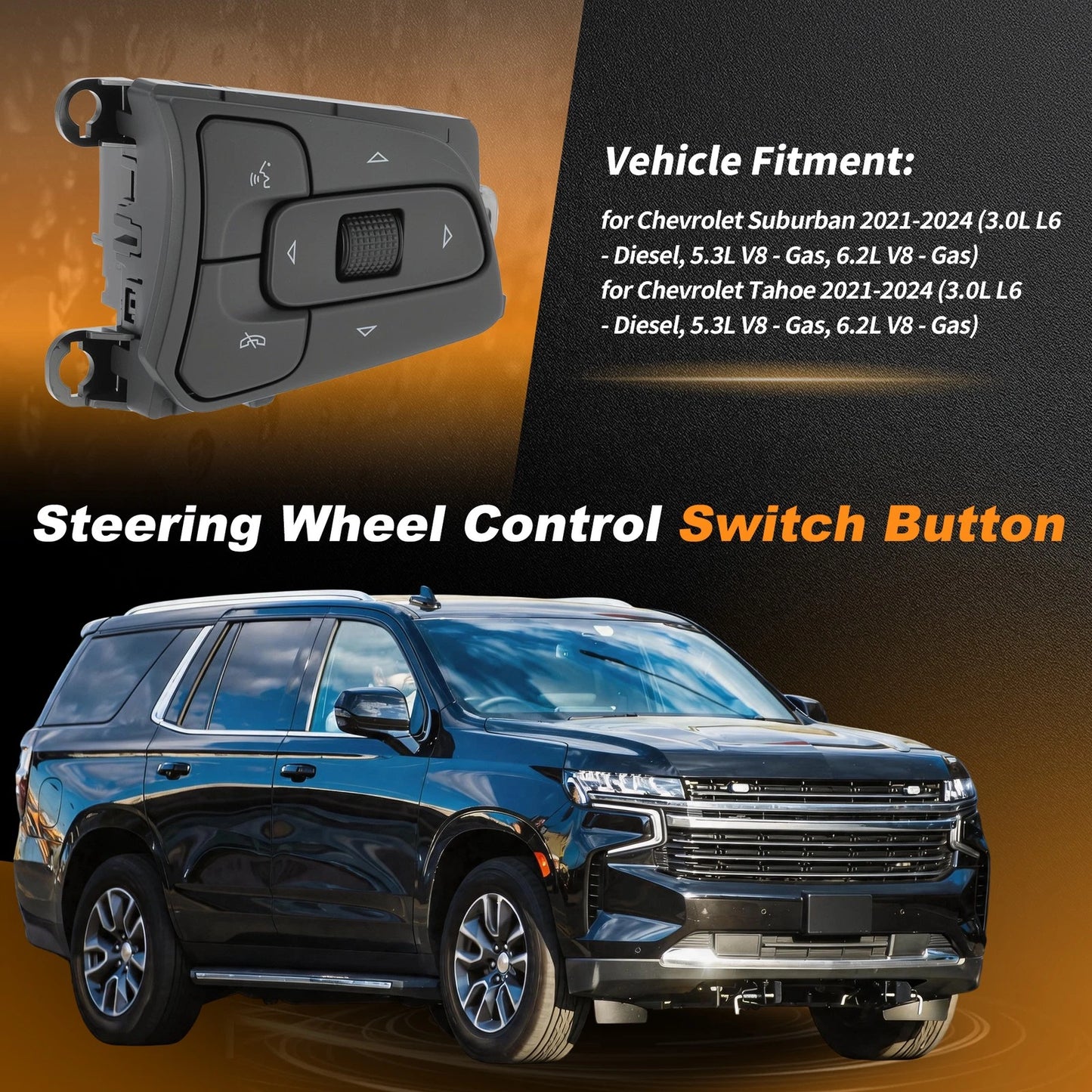 Right Side Steering Wheel Switch 13545670 for Chevrolet Suburban Tahoe (2021–2024)