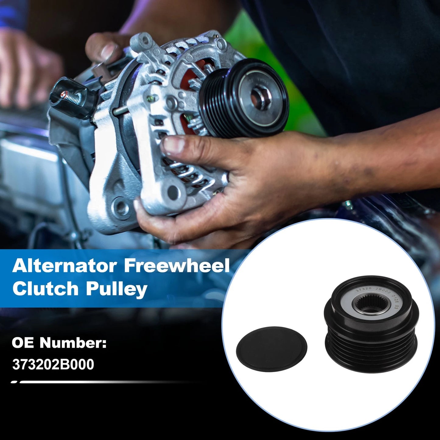 Alternator Freewheel Clutch Pulley 373202B000 for Hyundai Elantra GT (2013–2017)