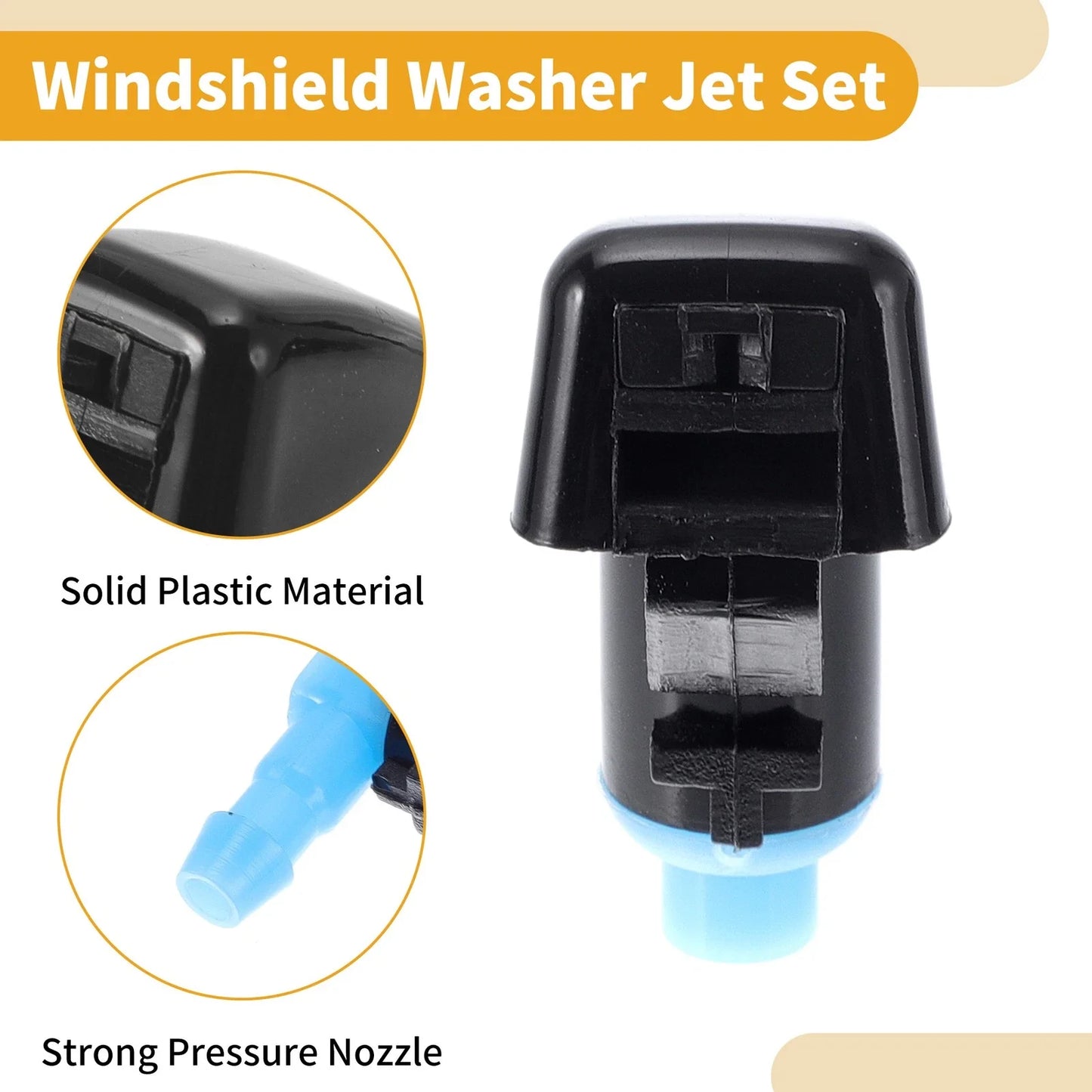 Windshield Washer Nozzle Kit for Chevrolet Malibu (2013-2015) with Fluid Hose