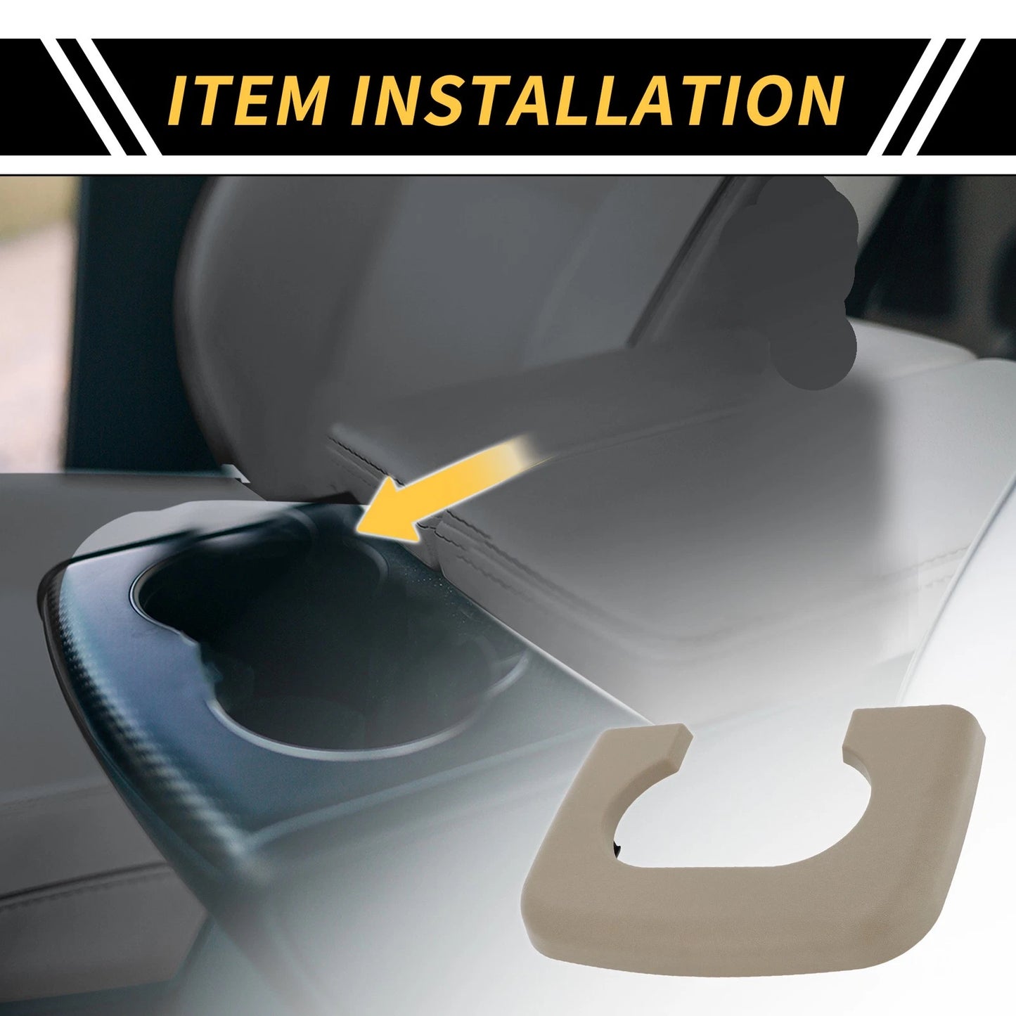 Center Console Cup Holder Pad for Ford F-150 (1997–2003) Brown