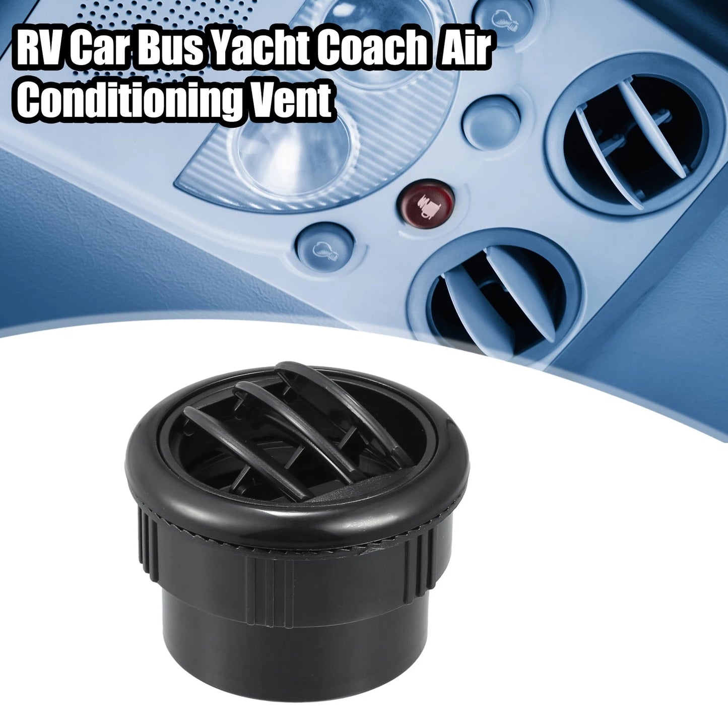 69mm Black AC Air Conditioning Vent Outlet for RV Bus Boat Yacht Caravan