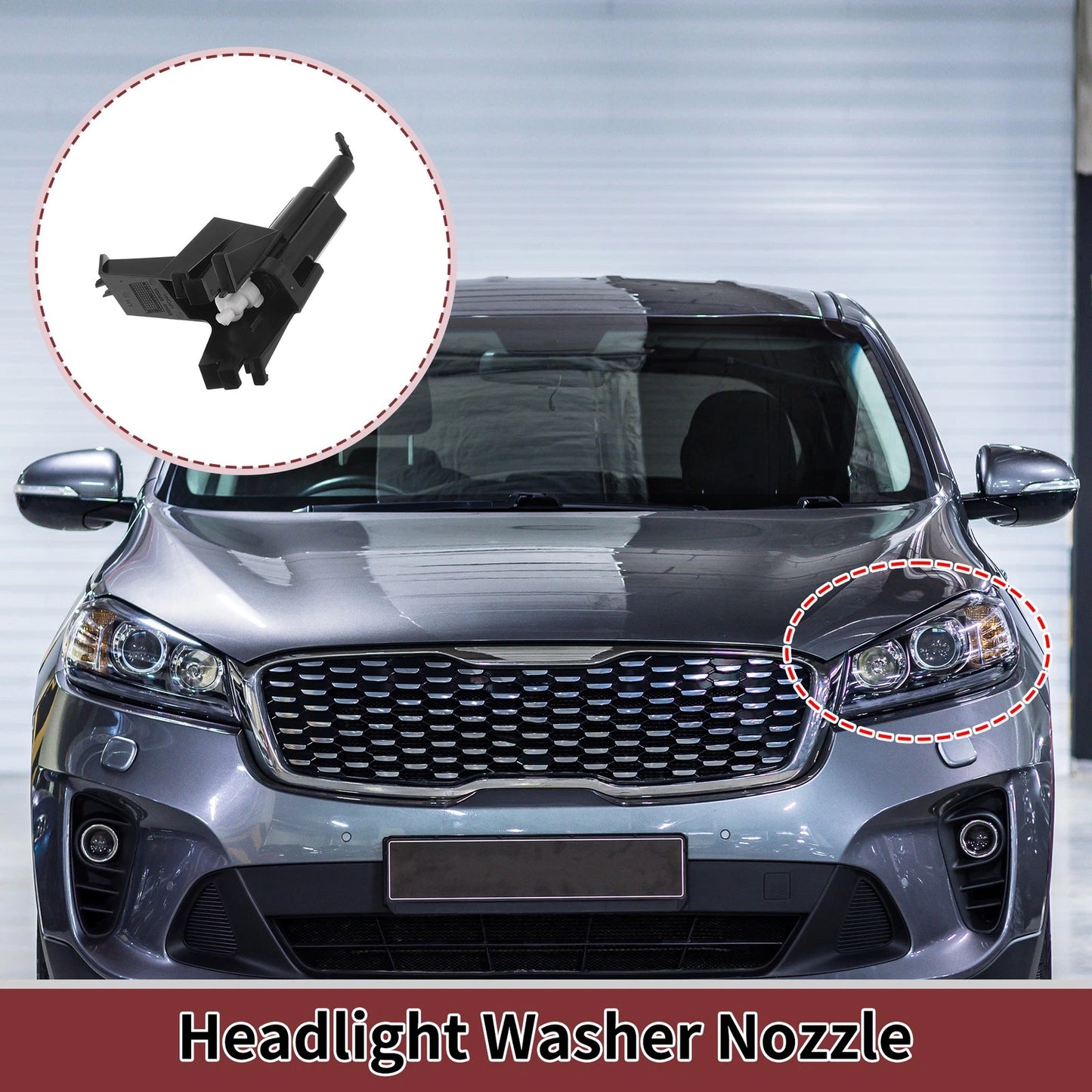 Front Driver Side Headlight Washer Nozzle for Nissan Qashqai J11 (2014–2023) No. 28646BR00A